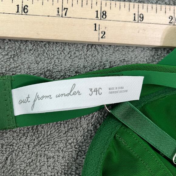 Out From Under Balconette Bra Womens Size 34C Green Underwire Unlined NEW - Picture 4 of 6
